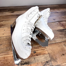 Pattini da Ghiaccio Risport Donna 220 Made in Italy, Inghilterra Acciaio US 3 Usati 8 1/3"Lama