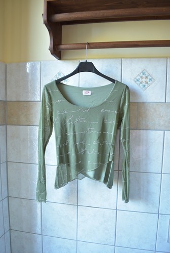 Blusa corta ragazza verde - blusa, ragazza,