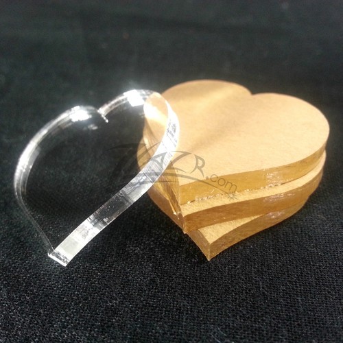 100 dischi cuore acrilici - dischi,