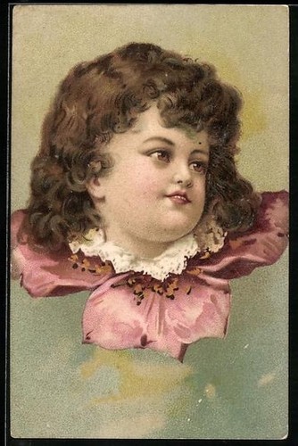 Litografia fiore con - testa, di