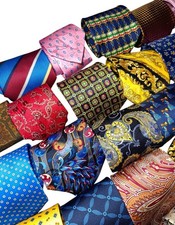 50x Vintage Silk Ties Lot Mixed Colors & Patterns Italy Designer Bulk Mint Rare