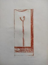 MAROTTA GINO (Campobasso, 1935 - Roma, 2012) SENZA TITOLO acquaforte rossa 1965 