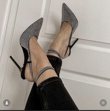 ZARA RHINESTONE HEELED MULES