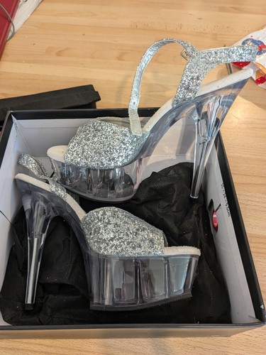 Pleaser delight 609 argento - pleaser,