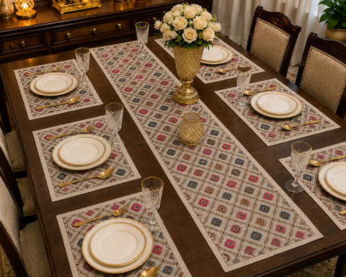 Set pranzo multicolore con - set,