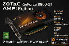 ZOTAC GeForce 8800 GT AMP! Edition 512 MB GDDR3 – Overclocked BIOS Turbo 1.2 V –