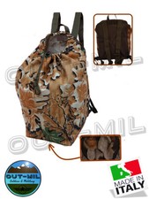 Zaino sacca per raccolta funghi castagne in tessuto con fondo in rete