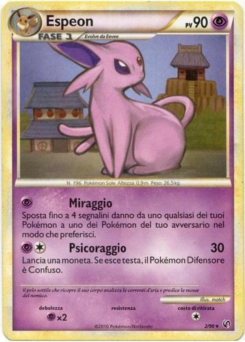 Pokémon espeon hs - 2/90,