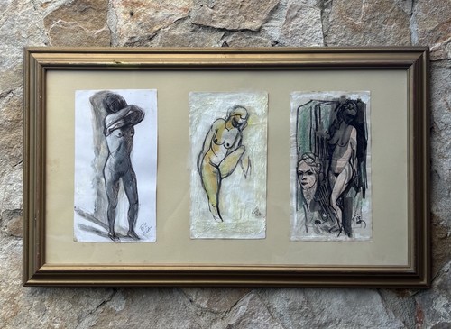 Quadro nudi donna fienga - quadro, di