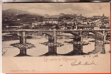 CARTOLINA  MONCALIERI  FP   VIAGGIATA  1903 UN SALUTO PANORAMA  OCCASIONE