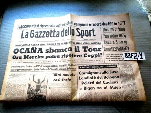 Gazzetta dello sport 1971 - gazzetta, 9-7-1971