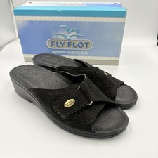 Womens FLY FLOT  Black Slip On