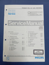 PHILIPS 69DC980 Compact Disc CD Car Radio SERVICE MANUAL ORIGINAL Vintage Schemi
