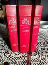 LA SACRA BIBBIA illustrata In 3 VOLUMI CON COPERTINA IN PELLE 1964
