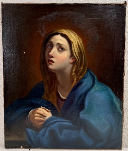 Antico dipinto olio - , xviii