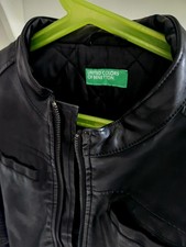 Bomber in simil-pelle benetton