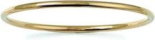 Bracciale Rigido Chiuso In Oro Placcato 18 Carati - Filo Tondo 2 Mm 62