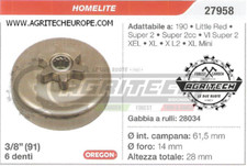 27958 PIGNONE CAMPANA FRIZIONE MOTOSEGA HOMELITE SUPER 2CC 3/8" 6 DENTI