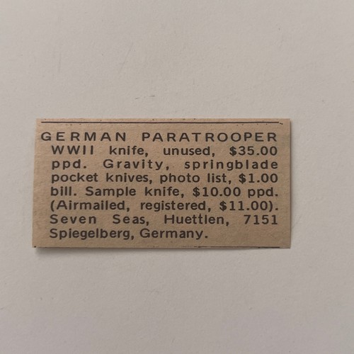 German paratrooper wwii knife - paratrooper,