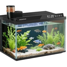 ACQUARIO SMART 30 LITRI COMPLETO FILTRO ILLUMINAZIONE MANGIATOIA AUTOMATICA