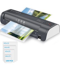 BONSEN Plastificatrice A3 a caldo e a freddo con 50 tasche laminate 4 in 1 con