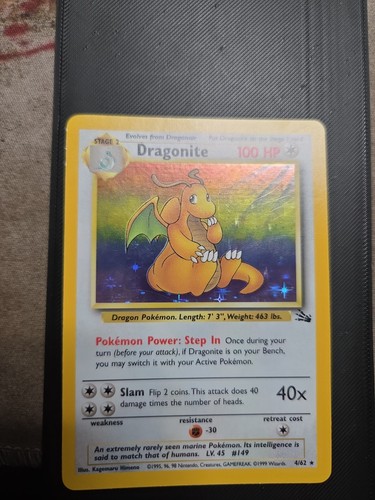 Pokémon tcg dragonite fossil - pokémon,