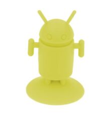 Stand in silicone a forma di robottino Android - Giallo