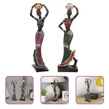  2 statuette di donne tribali
