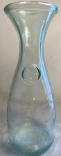 Vetreria Etrusca Vetro Verde Fleur De Lis Decanter Caraffa Vino 500 ml Vaso 11"