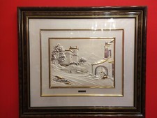 Grande quadro Bassorilievo su lamina d'argento 925 Artista: Diamanti