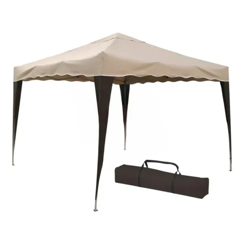 Gazebo pieghevole beige 3x3 - gazebo,