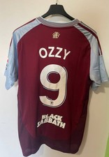 Maglia calcio 2024/25 Ozzy 9 Aston Villa taglia M maglietta black sabbath shirt