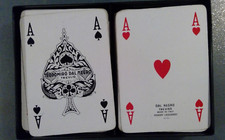 DOPPIO MAZZO CARTE DA POKER - SCALA 40 - COME NUOVO - VINTAGE DAL NEGRO TREVISO
