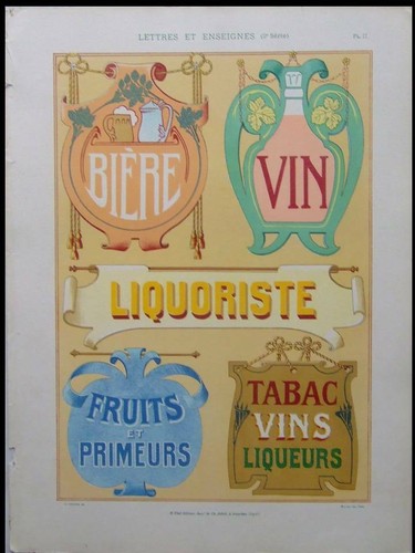 Insegna negozio art nouveau - art,