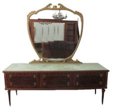 Cassettone con specchiera -  vintage anni 50  60  modernariato - cassettiera