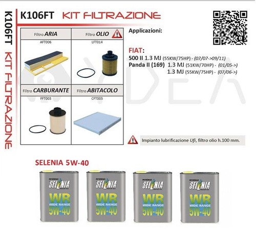 Kit tagliando fiat panda - kit,