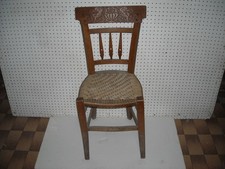 RARA SEDIA ANGELI SCOLPITI A RILIEVO FONDO IN CORDA META' '900