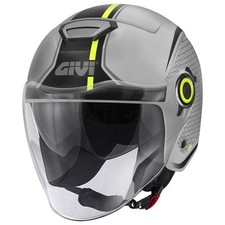 Casco Jet GIVI 12.5 Graphic Touch Grigio Opaco Giallo Taglia L