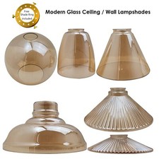 Modern Ceiling Amber Glass