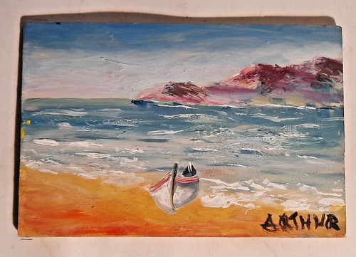 Quadro marina dipinto olio - quadro,