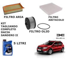 KIT FILTRI TAGLIANDO DACIA SANDERO II STEPWAY 0.9 TCe 90 +5LT OIL ELF 5W40 900NF