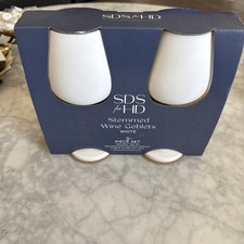 Silicone Wine Goblets SDS For HD Stemmed White 11.83 Fl Oz. (Set of 2) DAILY SHI