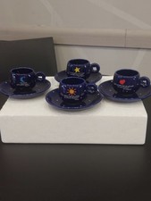 4 Tazzine Da Caffe Con Piattini Baci Perugina in ceramica.