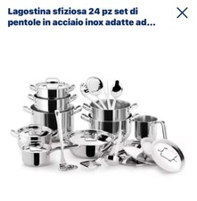 LAGOSTINA BATTERIA DI PENTOLE  24 PZ  INOX INDUZIONE/GAS ( PROMO ) CON SORPRESA