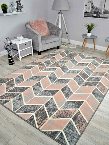 Tappeto rosa blush grigio - rosa,