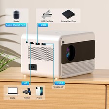 Video Proiettore con 5G WiFi BT, 16000 Lumen Full HD, Compat iOS/Android/HD/USB