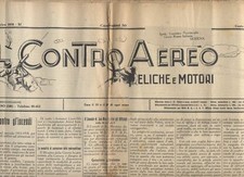 IL CONTRO AEREO eliche e motori giornale aviazione 1932