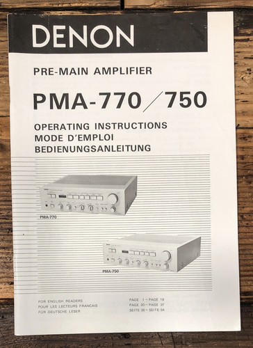 Denon pma 750 770 - denon, pma-750
