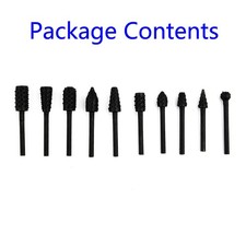 Set 10 pezzi frese rotanti in acciaio gambo 3 mm punte trapano raspa legno strumento per lavorazione legno