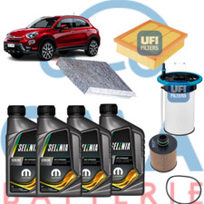Kit Tagliando Fiat 500X  1.3 MJT  95CV 4 Filtri +4Lt Olio SELENIA Forward 0w20